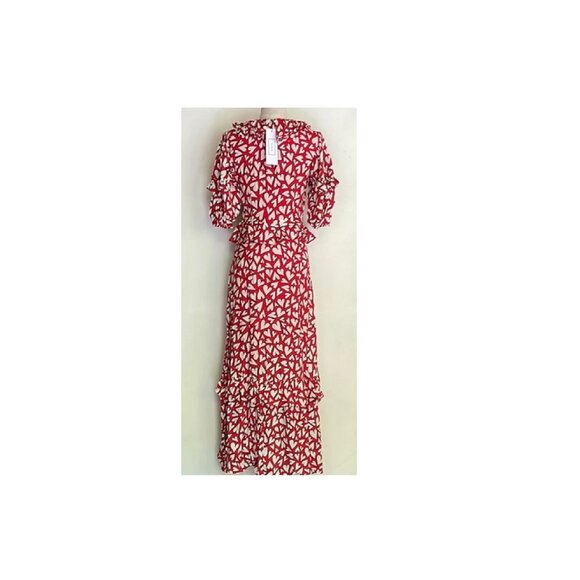 NWT $695 RHODE RED ADELE DRESS IN LOVE BURST (HEART) PRINT SIZE 4 - Picture 5 of 8